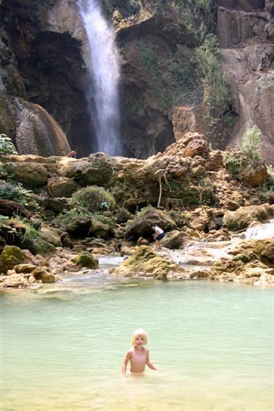 Emily at Kouangsi waterfall