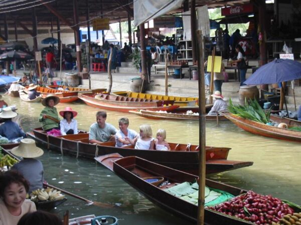 Floating through the market