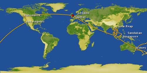 This is what the flight route should look like
