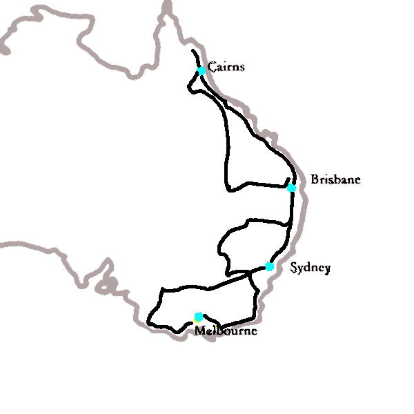 Oz Driving Map